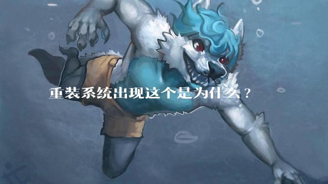 重装系统出现这个是为什么?